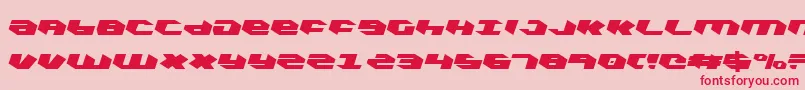 KubrickCondensedLeftalic Font – Red Fonts on Pink Background