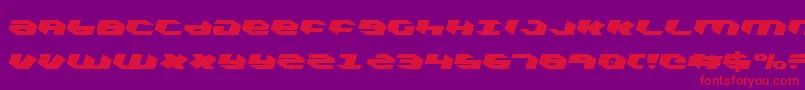 KubrickCondensedLeftalic Font – Red Fonts on Purple Background