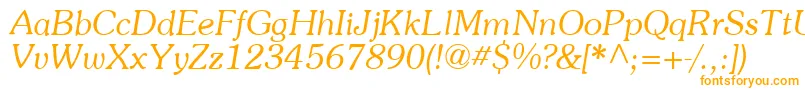 SouvenirItalic Font – Orange Fonts on White Background