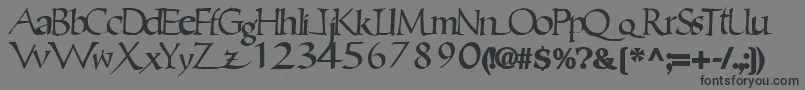 フォントEricbrush21Bold – 黒い文字の灰色の背景