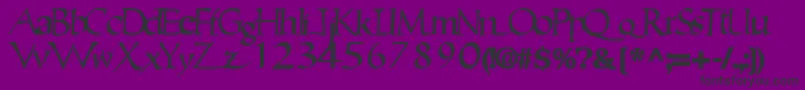 Шрифт Ericbrush21Bold – чёрные шрифты на фиолетовом фоне