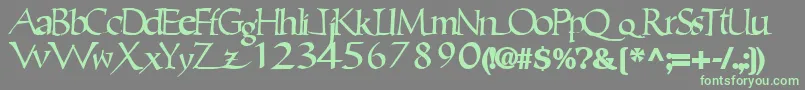 Ericbrush21Bold Font – Green Fonts on Gray Background