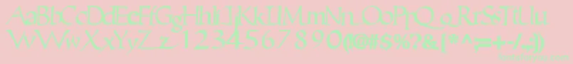 Ericbrush21Bold-fontti – vihreät fontit vaaleanpunaisella taustalla
