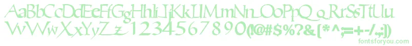 Czcionka Ericbrush21Bold – zielone czcionki na białym tle