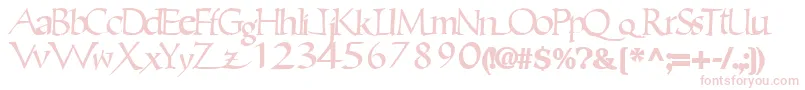 Ericbrush21Bold-fontti – vaaleanpunaiset fontit valkoisella taustalla