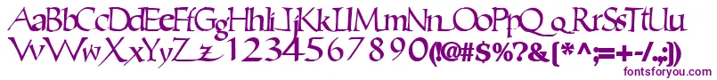 Ericbrush21Bold Font – Purple Fonts on White Background