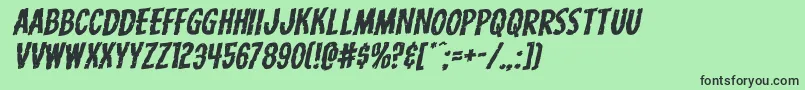 Carnivalcorpseexpandrotal Font – Black Fonts on Green Background