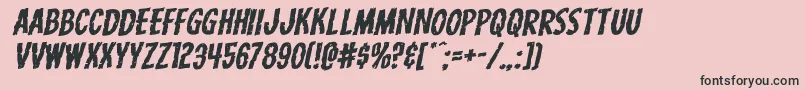 Carnivalcorpseexpandrotal Font – Black Fonts on Pink Background