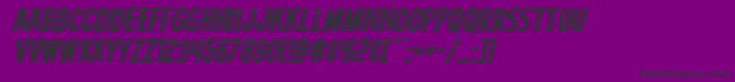 フォントCarnivalcorpseexpandrotal – 紫の背景に黒い文字
