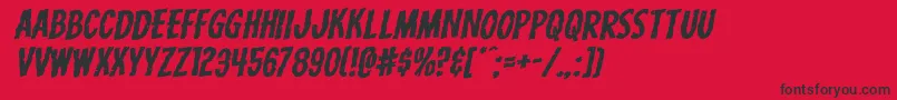 Carnivalcorpseexpandrotal Font – Black Fonts on Red Background