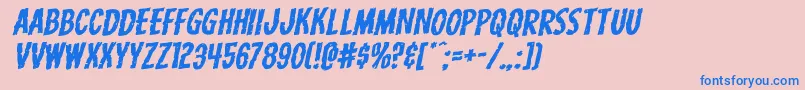 Carnivalcorpseexpandrotal Font – Blue Fonts on Pink Background