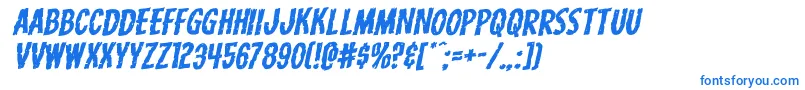 Шрифт Carnivalcorpseexpandrotal – синие шрифты