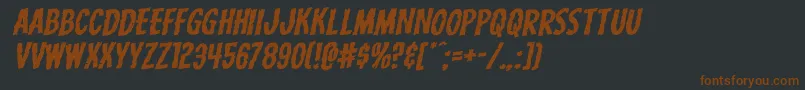Carnivalcorpseexpandrotal Font – Brown Fonts on Black Background