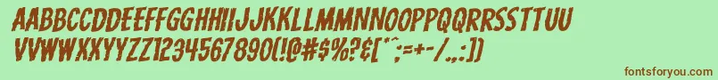 Carnivalcorpseexpandrotal Font – Brown Fonts on Green Background