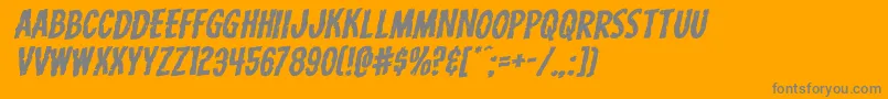 Carnivalcorpseexpandrotal Font – Gray Fonts on Orange Background