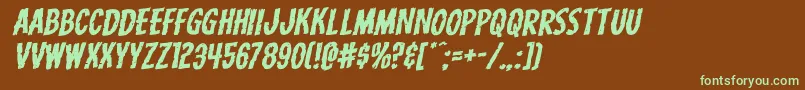Carnivalcorpseexpandrotal Font – Green Fonts on Brown Background
