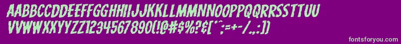 Carnivalcorpseexpandrotal Font – Green Fonts on Purple Background