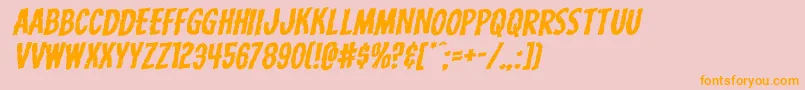 Carnivalcorpseexpandrotal Font – Orange Fonts on Pink Background
