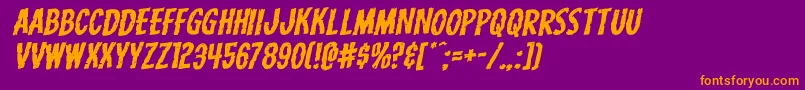 Carnivalcorpseexpandrotal Font – Orange Fonts on Purple Background