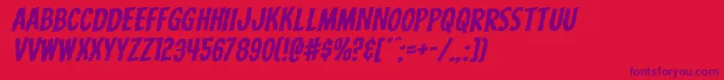 Carnivalcorpseexpandrotal Font – Purple Fonts on Red Background