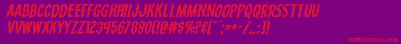 Carnivalcorpseexpandrotal Font – Red Fonts on Purple Background