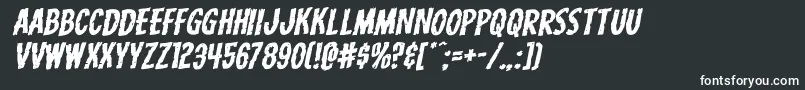 Carnivalcorpseexpandrotal-fontti – valkoiset fontit mustalla taustalla