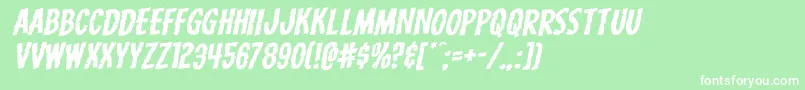 Carnivalcorpseexpandrotal Font – White Fonts on Green Background