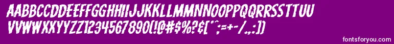 Carnivalcorpseexpandrotal Font – White Fonts on Purple Background