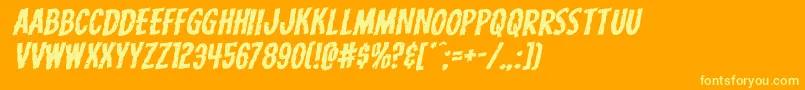 Carnivalcorpseexpandrotal Font – Yellow Fonts on Orange Background