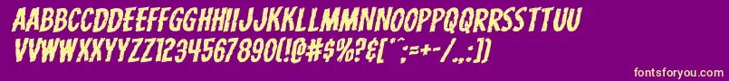 Carnivalcorpseexpandrotal Font – Yellow Fonts on Purple Background