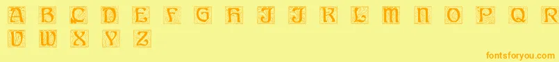 Ann Stone-fontti – oranssit fontit keltaisella taustalla