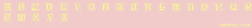 Ann Stone Font – Yellow Fonts on Pink Background