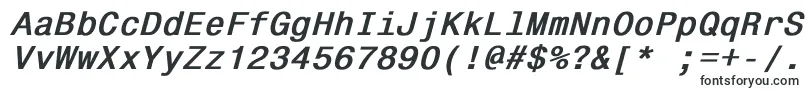 Monospace821BoldItalic-fontti – Alkavat M:lla olevat fontit