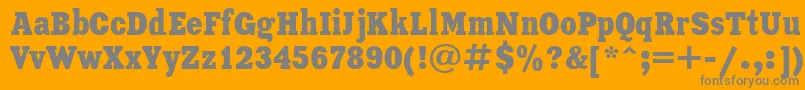 Xeniacondensedc Font – Gray Fonts on Orange Background