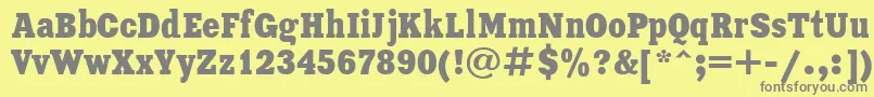 Weitere Informationen zur Xeniacondensedc-Schriftart Xeniacondensedc-Schriftart – Graue Schriften auf gelbem Hintergrund