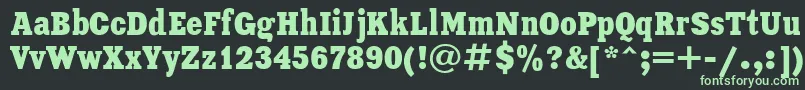 Xeniacondensedc Font – Green Fonts on Black Background