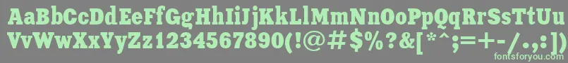 Xeniacondensedc Font – Green Fonts on Gray Background