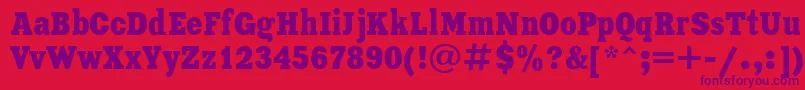 Xeniacondensedc Font – Purple Fonts on Red Background