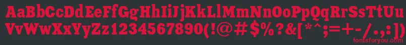 Xeniacondensedc Font – Red Fonts on Black Background