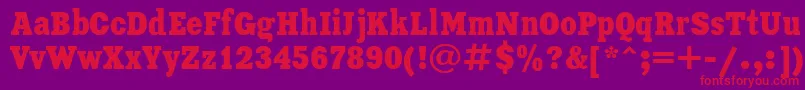 Xeniacondensedc Font – Red Fonts on Purple Background