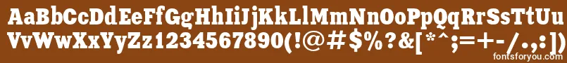 Xeniacondensedc Font – White Fonts on Brown Background