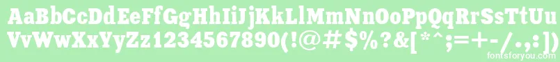 Xeniacondensedc Font – White Fonts on Green Background