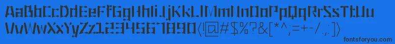 フォントOrigami – 黒い文字の青い背景