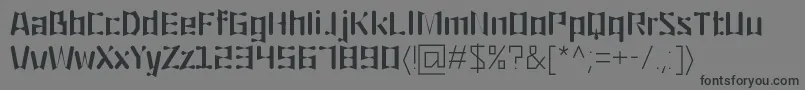 フォントOrigami – 黒い文字の灰色の背景