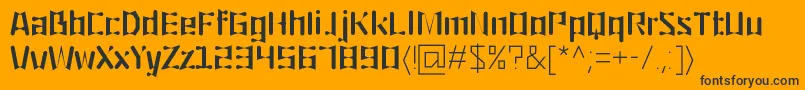 フォントOrigami – 黒い文字のオレンジの背景