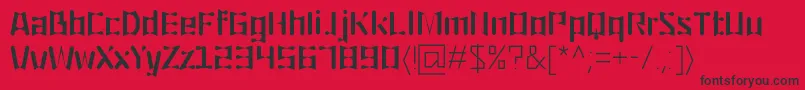 フォントOrigami – 赤い背景に黒い文字
