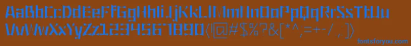 Origami Font – Blue Fonts on Brown Background