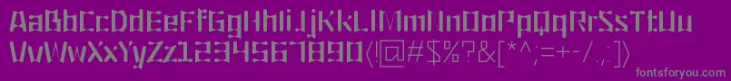 フォントOrigami – 紫の背景に灰色の文字