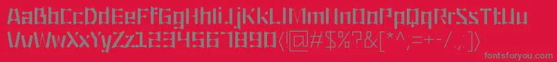 フォントOrigami – 赤い背景に灰色の文字