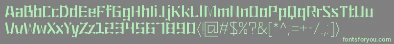Шрифт Origami – зелёные шрифты на сером фоне